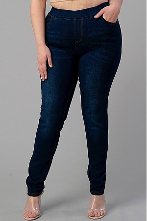 Plus Size Mid-rise Jeggings pa ...