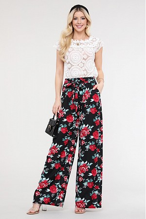 Print palazzo pants