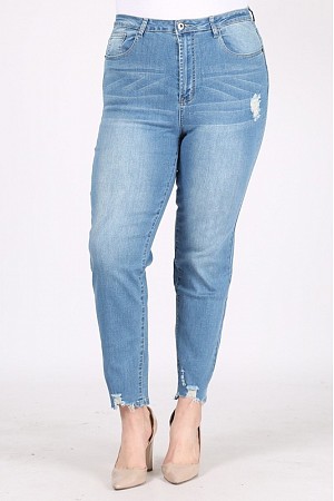 Plus Size Mid-rise denim jeans