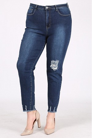 Plus Size Mid-rise denim jeans