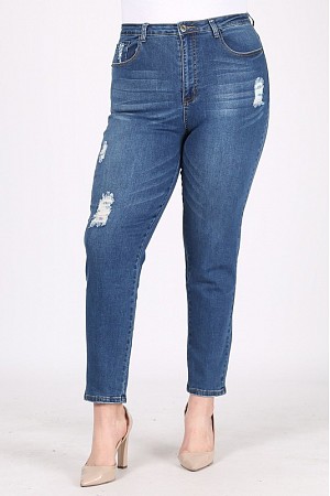 Plus Size Mid-rise denim jeans