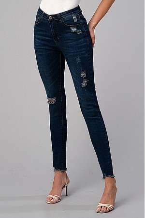American-Blue distressed cropp ...
