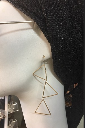 Long triangle earrings