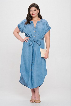 PLUS CHAMBRAY BUTTON DOWN BELT ...