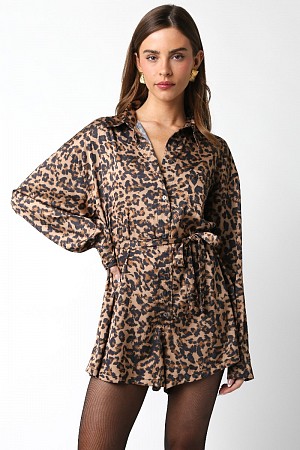 Tie Waist Button Down Miranda  ...