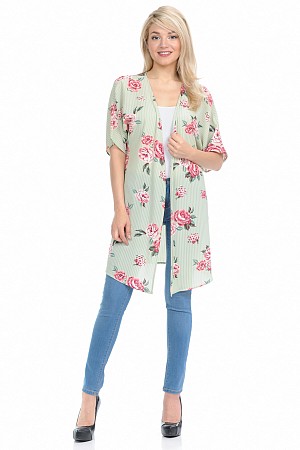 OPEN FRONT KIMONO CARDIGAN