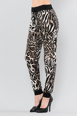 ANIMAL PRINT CASUAL  PANTS