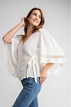 Double lurex flutter sleeve wr ... Double lurex flutter sleeve wr ...