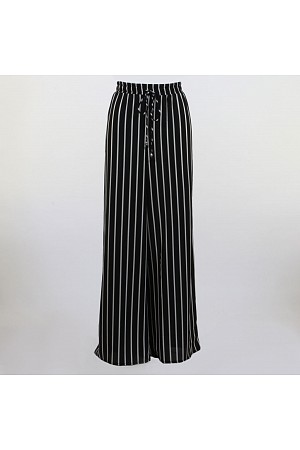 Fake Tie Palazzo Pants
