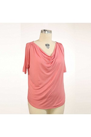 3/4 Sleeve Cowl Neck Top With  ...