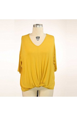 3/4 Sleeve Dolman Twist Front  ...