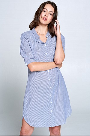 BLUE/WHITE PIN STRIPE BACK TWI ...