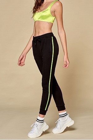Black Jogger Pants w/ Neon Det ...