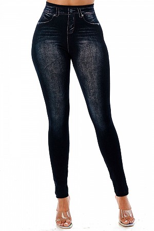 ACID WASHED LOOK FAUX DENIM JE ...