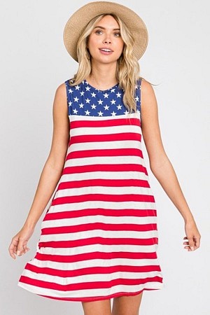 AMERICAN FLAG SWING DRESS