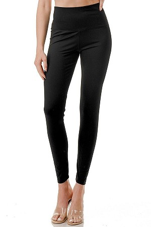 SOLID HIGH WAIST YOGA LEGGINGS
