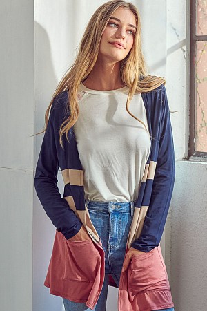 COLORBLOCK CARDIGAN