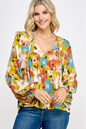 FLORAL PRINT BLOUSE