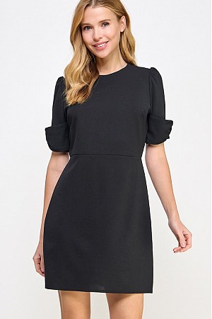 BOW SLEEVE DRESS
