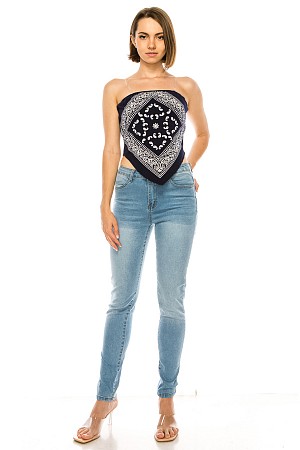 Paisley print, bandana top