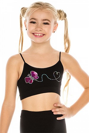 KIDS BUTTERFLY SEQUIN BRA CAMI