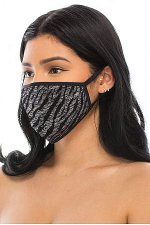 HEATHER ZEBRA PATTERN MASK