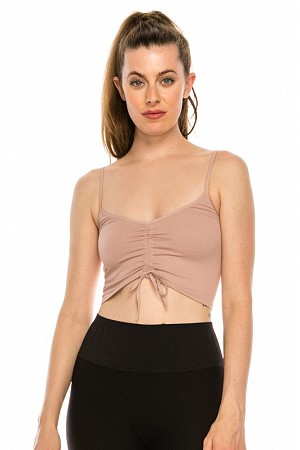 L/XL CROP BRA CAMI WITH DRAWST ...