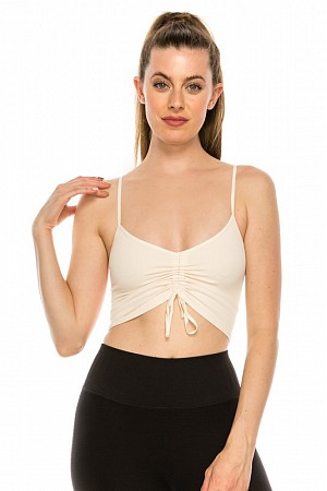 M/L CROP BRA CAMI WITH DRAWSTR ...