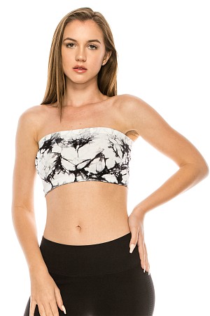 M/L MARBLE TIE DYE TUBE TOP