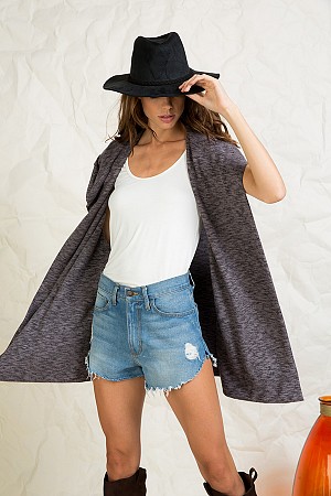 Double sleeveless cardigan