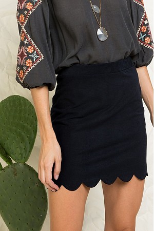 Mini velvet black mini skirts