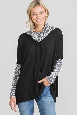 Brushed  Hacci animal Color Bl ...