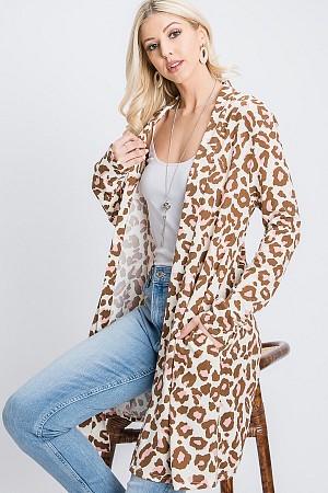 Hacci Animal  print cardigan