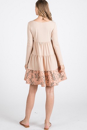 French Terry Tiered  flower co ...