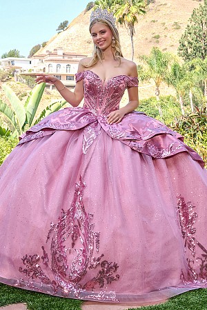 Layered Overskirt A Line Quinc ... Layered Overskirt A Line Quinc ...