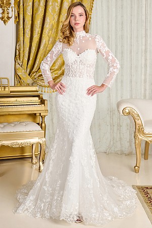 Detachable Sheer Mock-Neck Top ... Detachable Sheer Mock-Neck Top ...