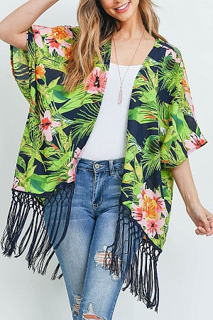 FRINGE DETAIL FLORAL PRINT KIM ...