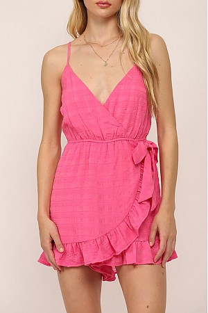 SOLID EASY PULL ON WRAP RUFFLE ...