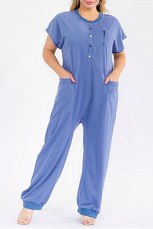 SOLID BUTTON UP POCKETS FRONT  ...