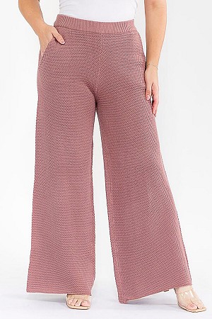 KNIT ELASTIC WAIST POCKETS FRO ...