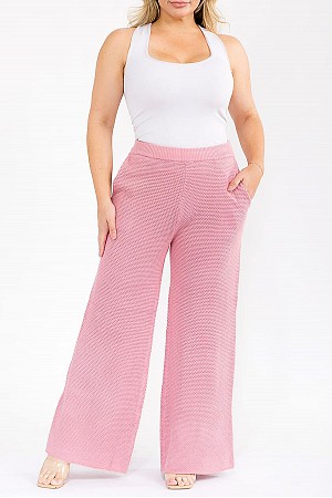 KNIT ELASTIC WAIST POCKETS FRO ...