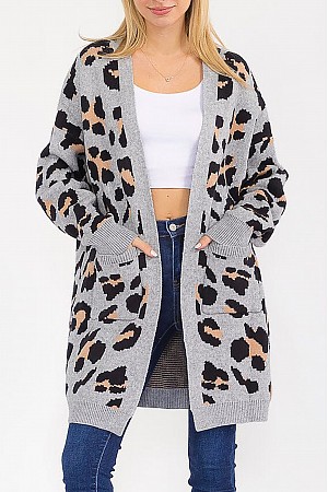 ANIMAL PRINT OPEN FRONT POCKET ...