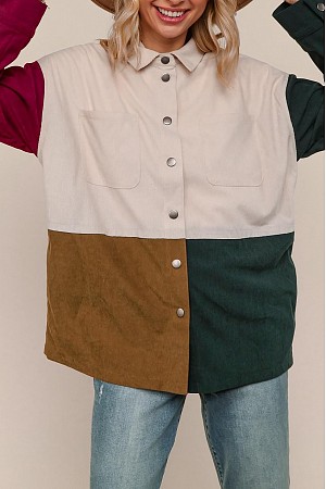 CORDUROY CONTRAST COLORBLOCK S ...