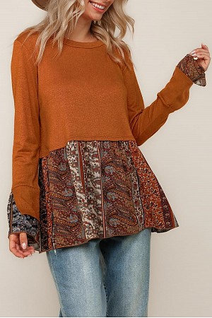 BOHEMIAN PRINT TWOFER BELL BOT ...