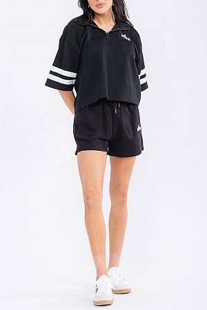 ELASTIC WAIST POCKETS SELF TIE ...