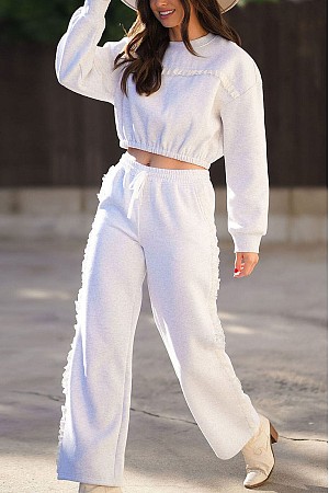 SWEATER & WIDE LEG PANTS T ...