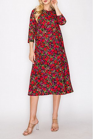 FLORAL PRINT A LINE MODEST DRE ... FLORAL PRINT A LINE MODEST DRE ...