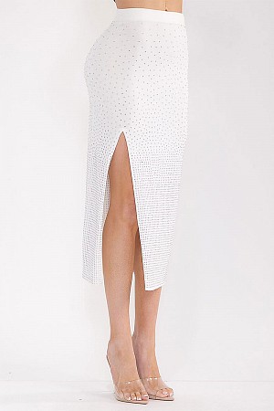 ELASTIC WAIST SIDE SLIT STUDS ... ELASTIC WAIST SIDE SLIT STUDS ...