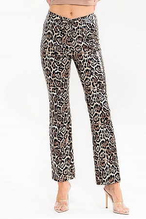 SELF TIE WAIST ANIMAL PRINT PU ... SELF TIE WAIST ANIMAL PRINT PU ...