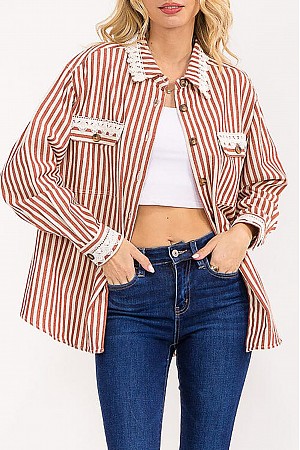 BUTTON UP FRONT POCKETS STRIPE ... BUTTON UP FRONT POCKETS STRIPE ...